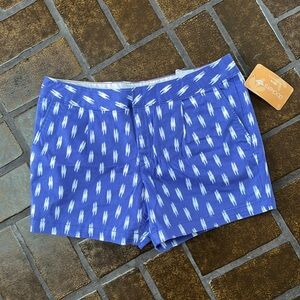 NWT Dockers Purple & White Printed Cotton Khaki Shorts